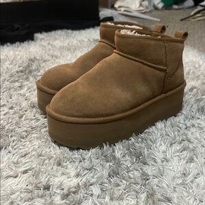 UGG Tazman Brown Platform Boots